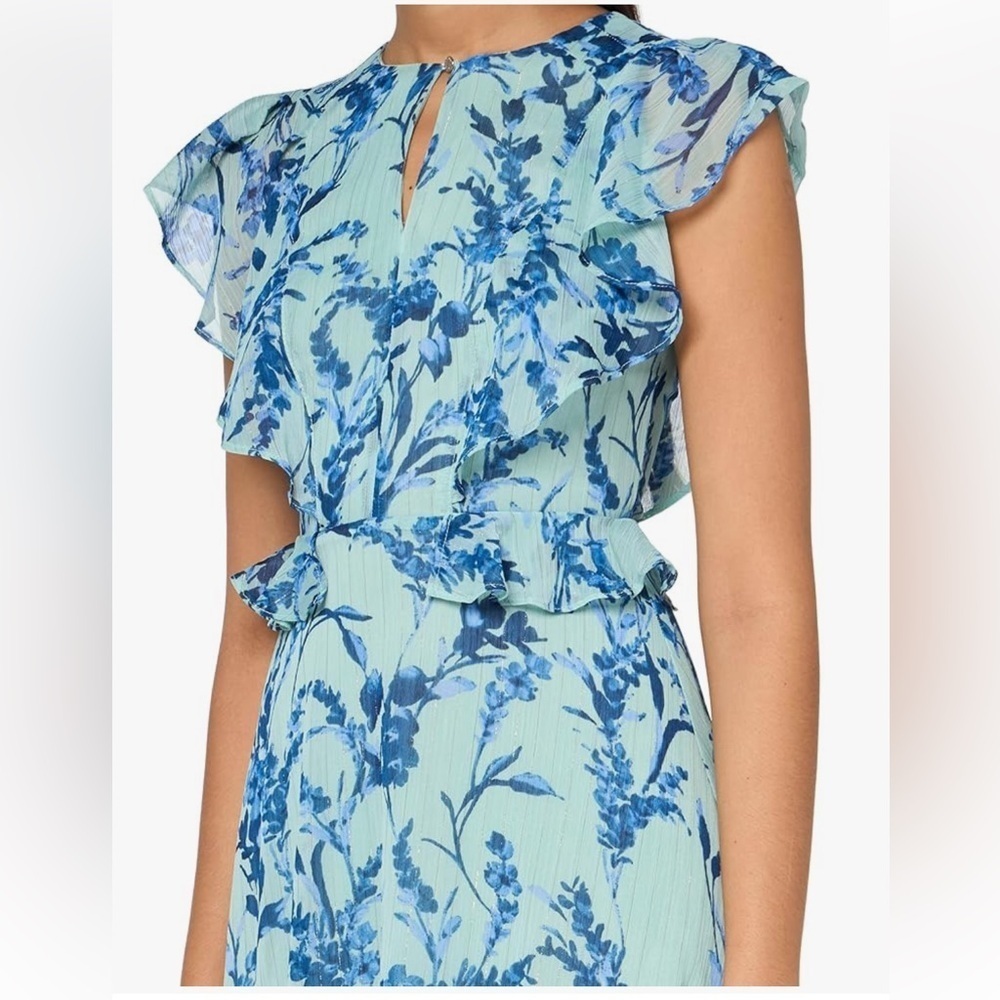 Tommy Hilfiger Ruffle Flutter Sleeve Dress sz 12 - Picture 7 of 7